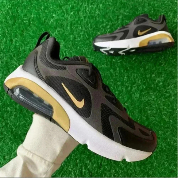 Nike Shoes - Nike Air Max 200 Black Metallic Gold